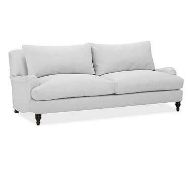 Carlisle English Arm Upholstered Sofa 79.5", Down Blend Wrapped Cushions, Performance Twill Warm White - Image 3