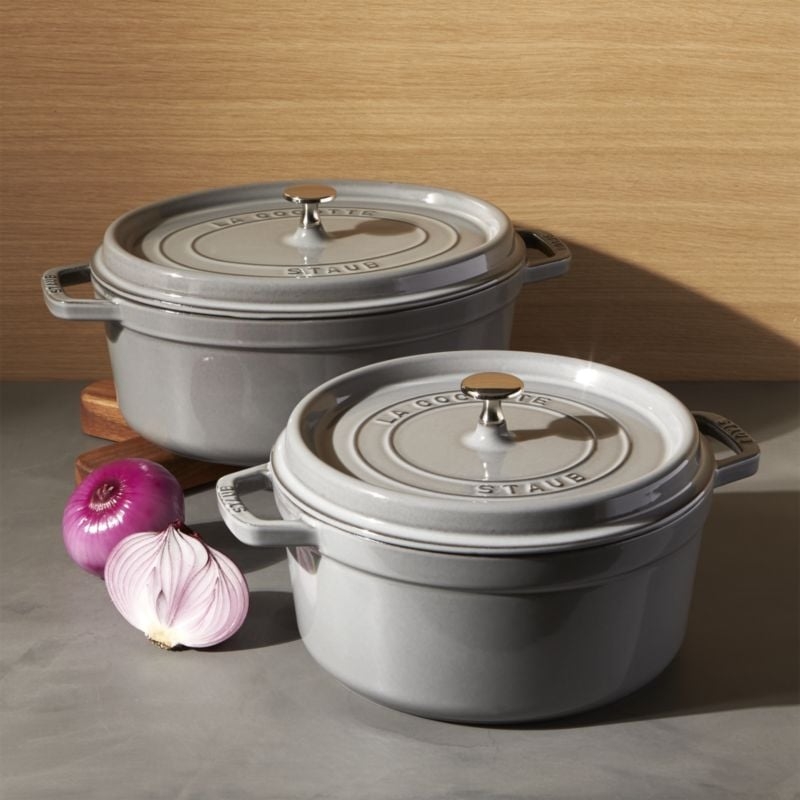 Staub 5.5-Qt Graphite Grey Cocotte - Image 1