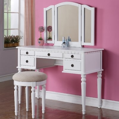 Torrance Vanity Set with Stool and Mirror - Image 0