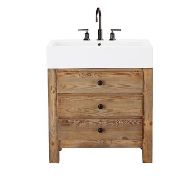 Wax Pine Mason Reclaimed Wood Single Sink Vanity, 31.5" - Image 0