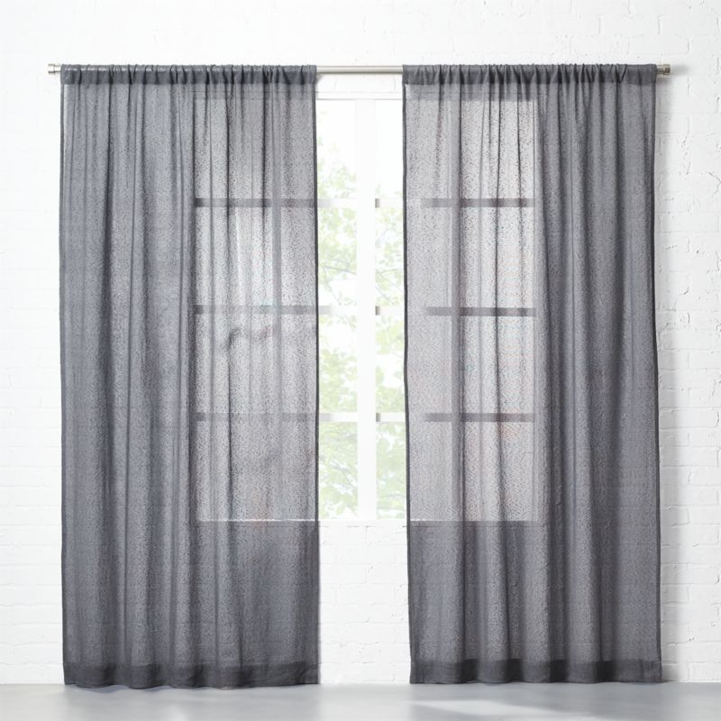"Grey Net Curtain Panel 48""x96""" - Image 3