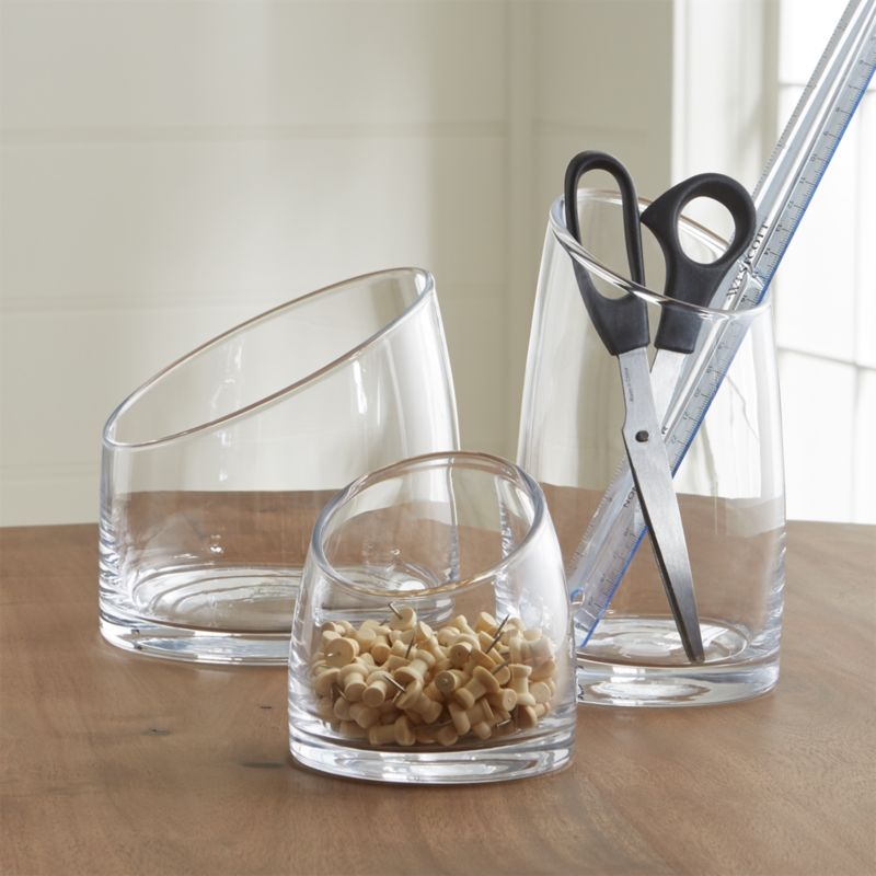 Slant Glass Vase 4" - Image 2