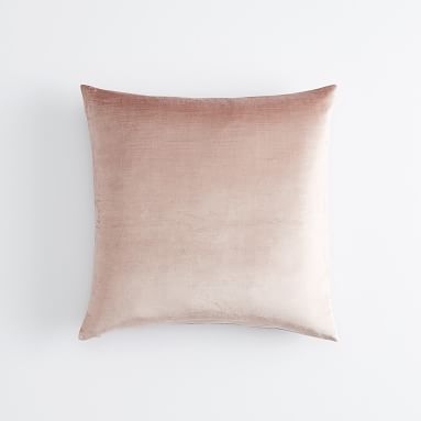 Luster Velvet Pillow Cover, 18 x 18, Dusty Blush - Image 4