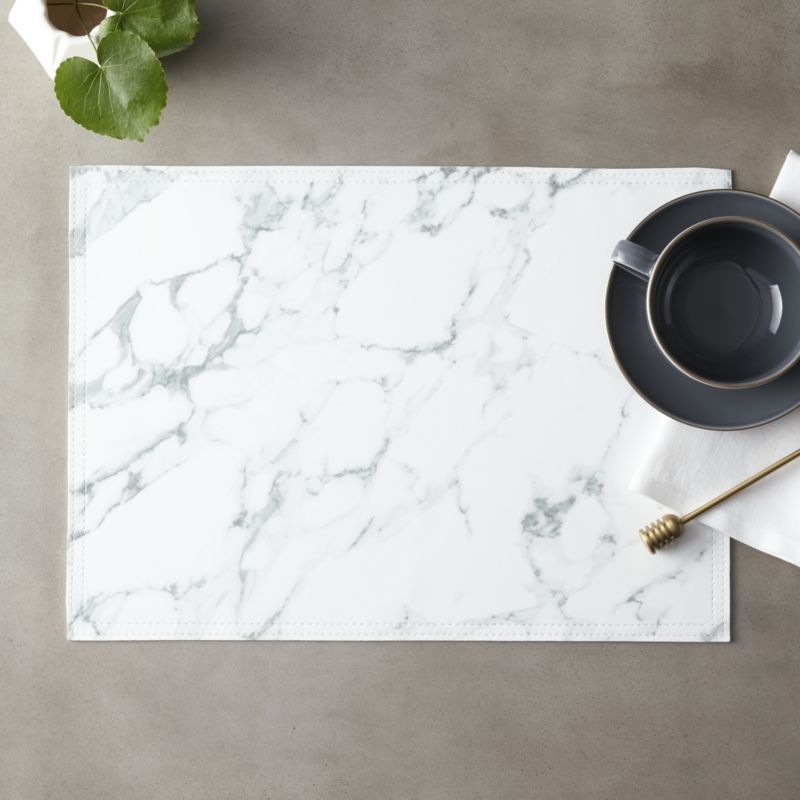 Marble Faux Leather Placemat - Image 1
