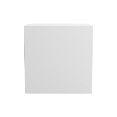Pierre Square Concrete Side Table, White - Image 2