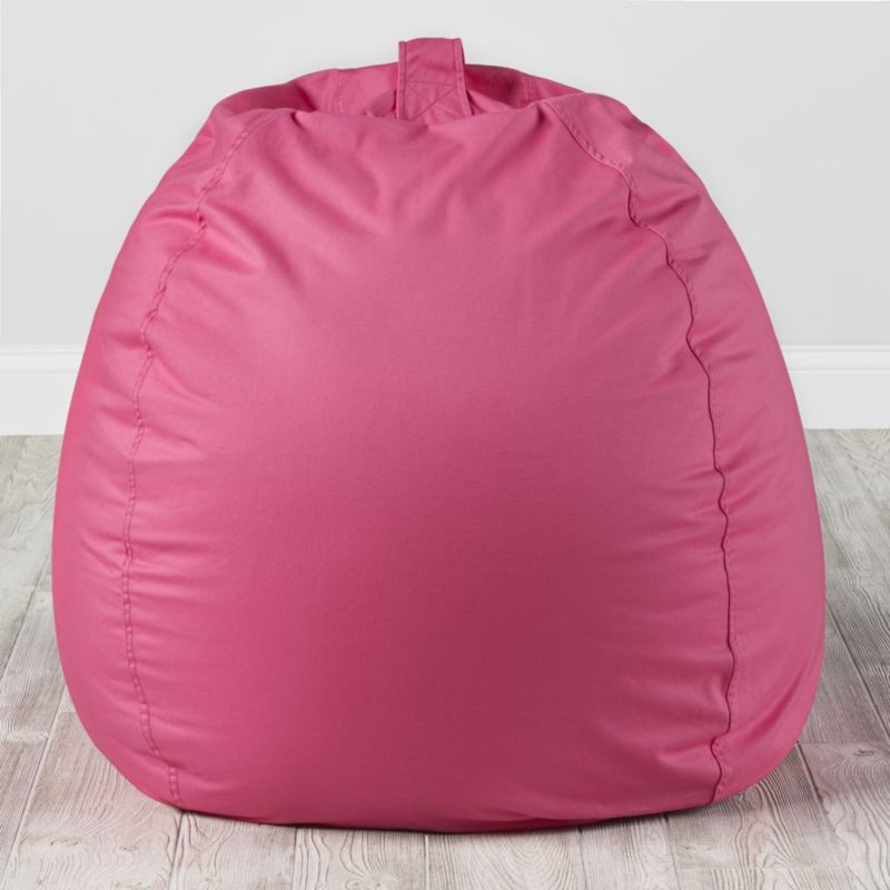 Large Dark Pink Bean Bag Chair - Image 1