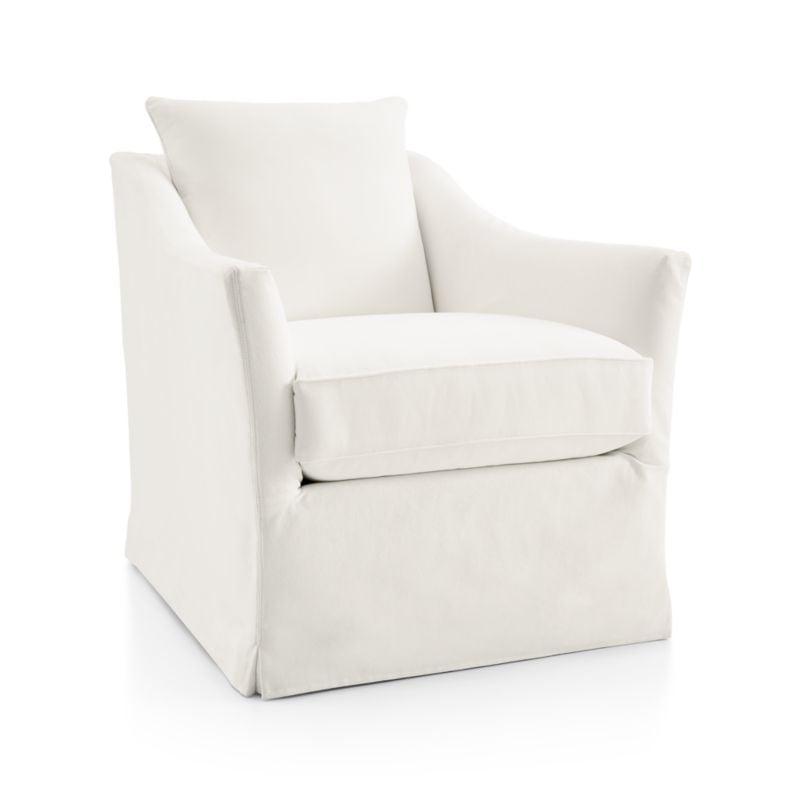 Keely Slipcovered Swivel Chair - Image 2