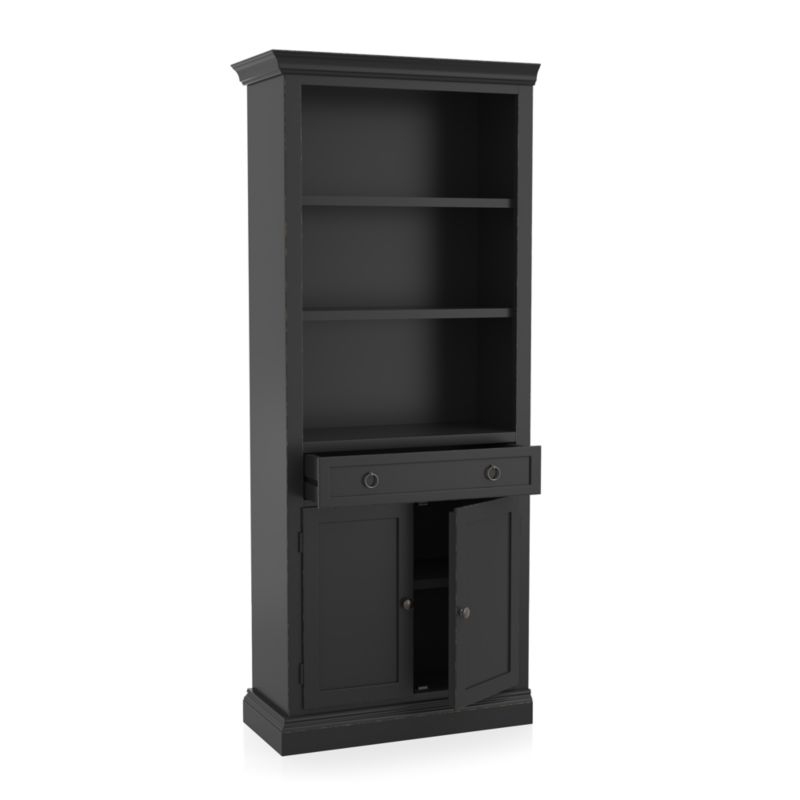 Cameo Bruno Black Left Storage Bookcase - Image 2