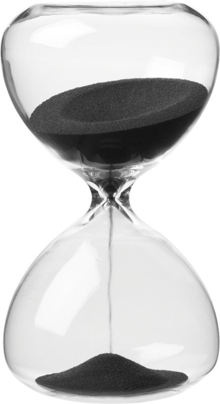 5-Minute Black Sand Hour Glass - Image 2