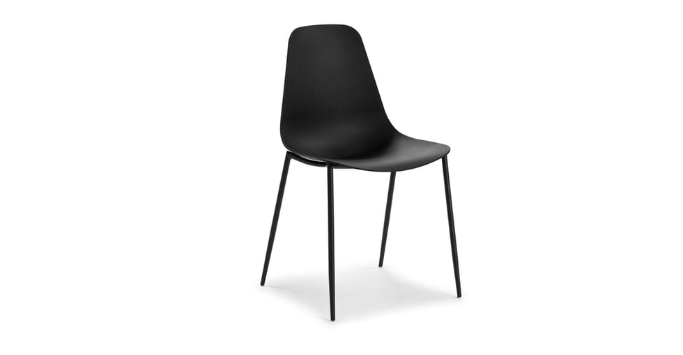 Svelti Dining Chair, Pure Black, Armless - Image 0