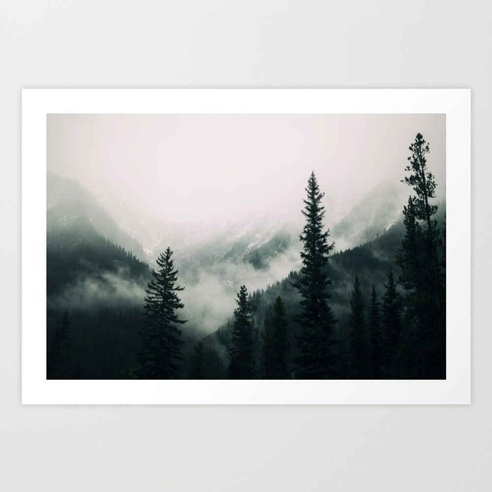 Over The Mountains And Trough The Woods - Forest &hellip; Art Print - Mini by Staypositivedesign - Image 0