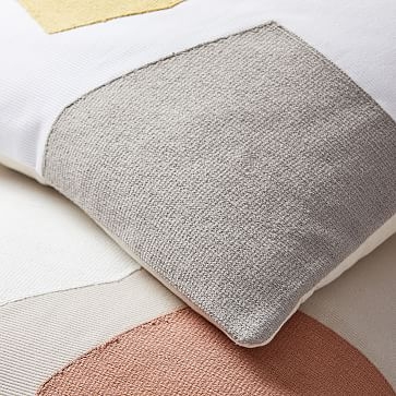 Corded Minimalist Geo Pillow Cover, Sunstone, 20"x20" - Image 1