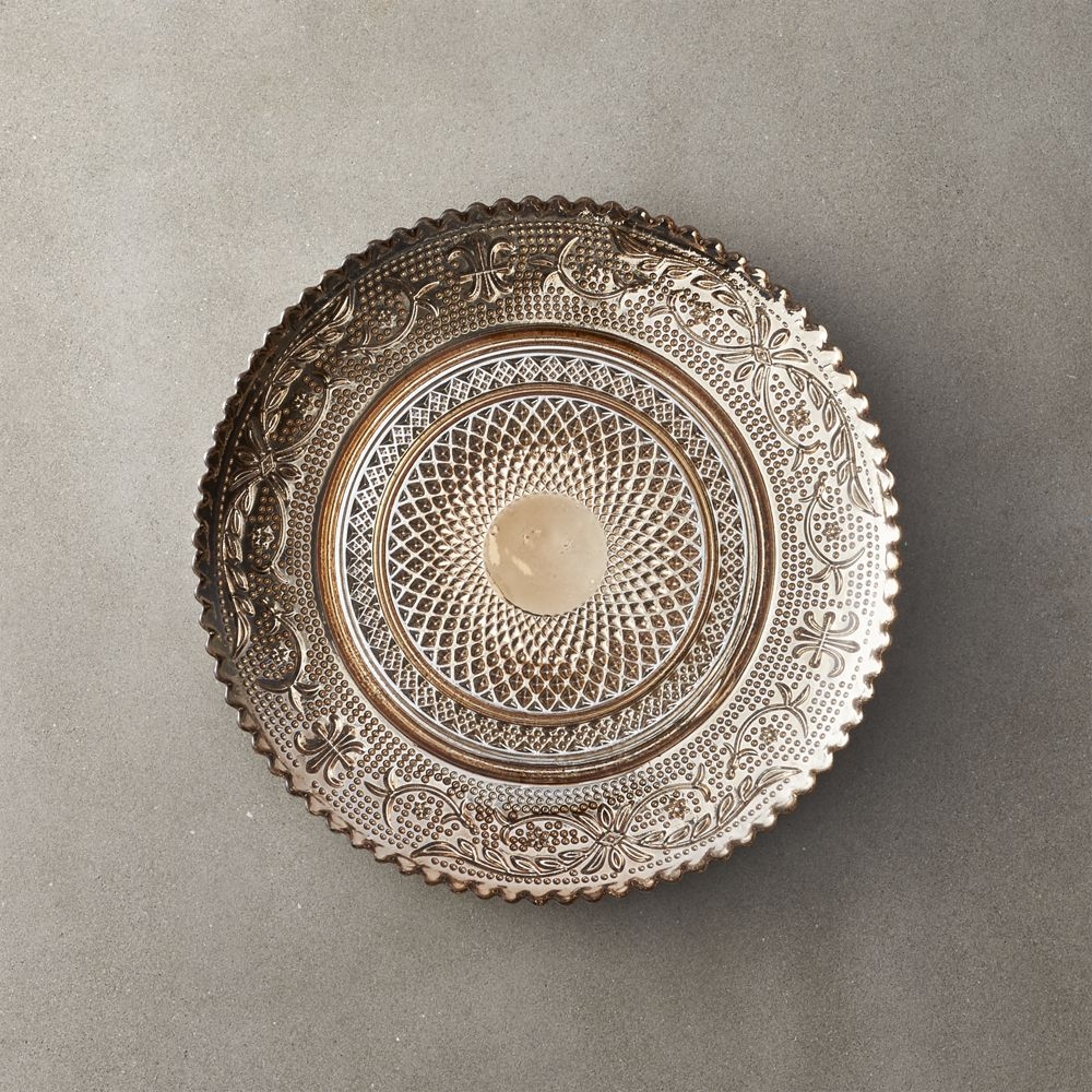 Devi Bronze Glass Appetizer Plate - Image 0