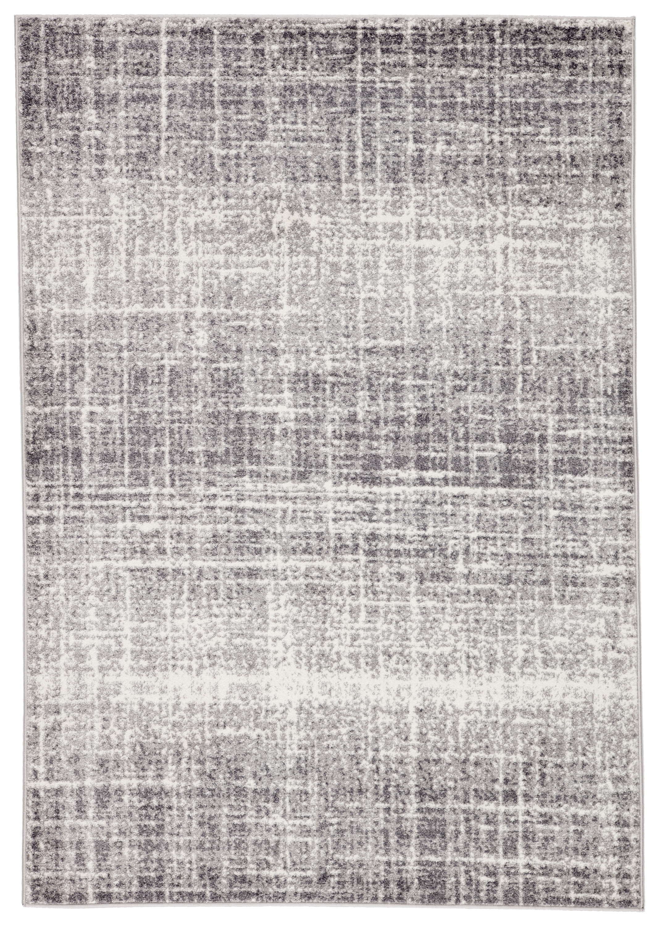 Asbury Abstract Gray/ White Area Rug (7'10"X10'2") - Image 0