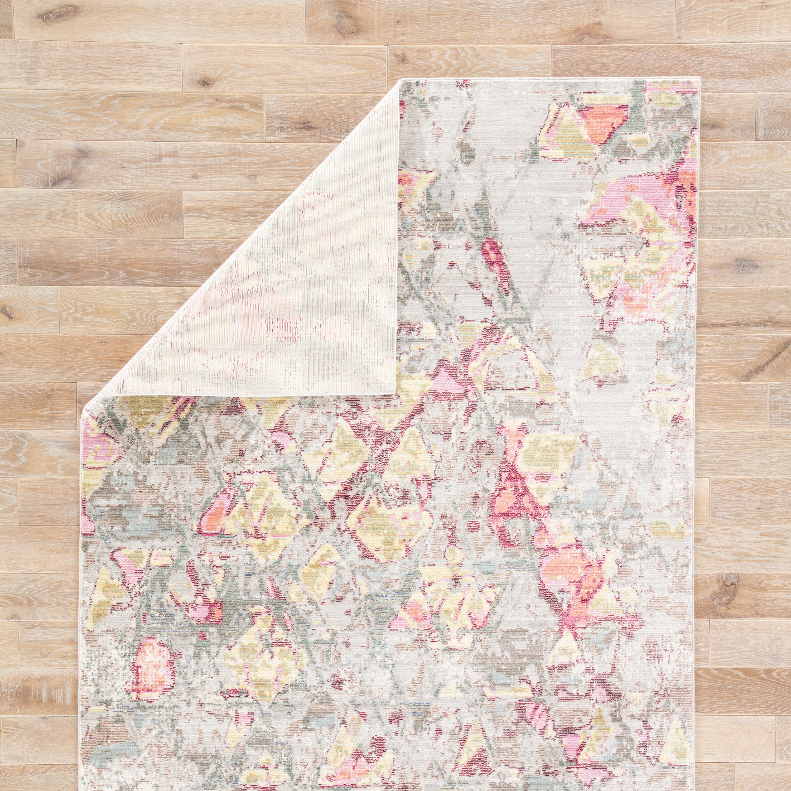 Ixion Abstract Beige/ Pink Area Rug (5' X 8') - Image 2