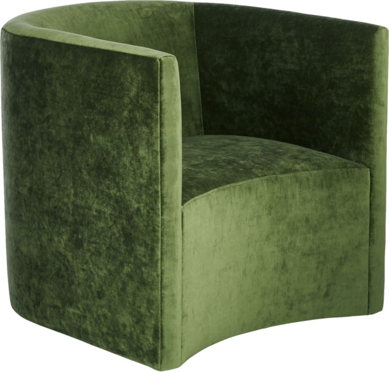 Covet Cypress Velvet Curved Chair - Image 2
