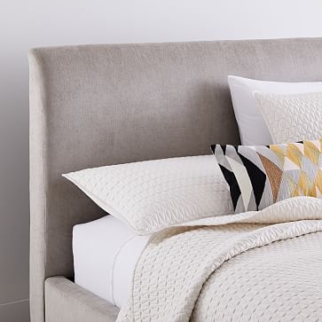 Andes Deco Upholstered Bed- Full, Distressed Velvet, Metal - Image 4
