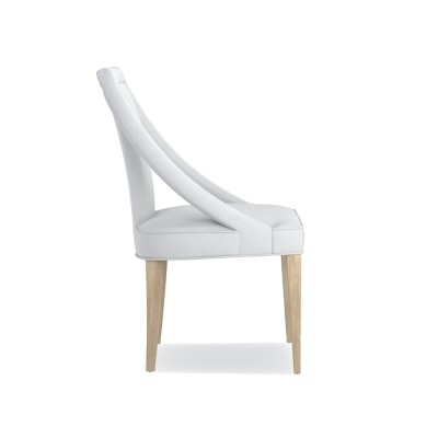 Sussex Dining Side Chair, Perennials Performance Canvas, Grey, Ebony Leg - Image 4
