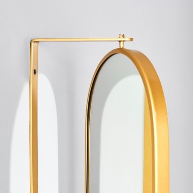 Swivel Pinboard Mirror, Gold - Image 2