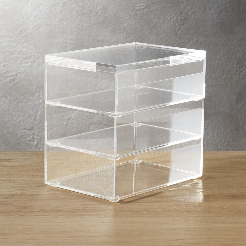 acrylic stacking boxes set of 3 - Image 0