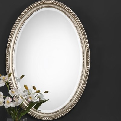 Oval Metallic Accent Mirror - Image 1