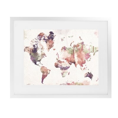 'Old Memories World Map' Framed Print - Image 0