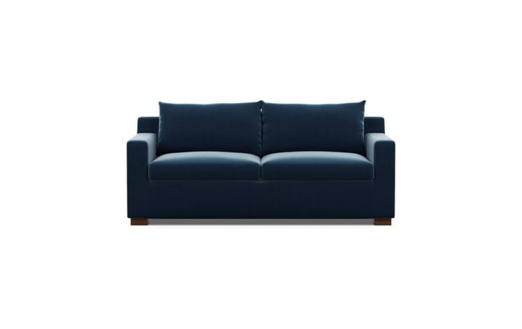 Sloan Sleeper Sleeper Sofa with Blue Sapphire Fabric and Oiled Walnut legs - Image 0