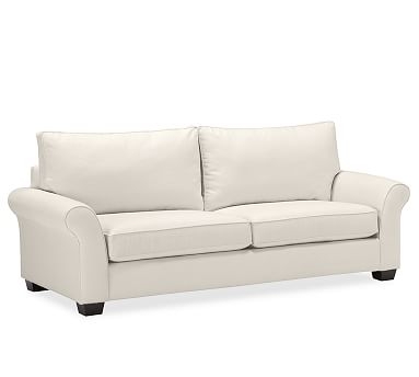 PB Comfort Roll Arm Upholstered Grand Sofa 92", Box Edge Down Blend Wrapped Cushions, Twill Cream - Image 2