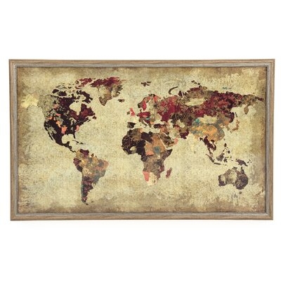 'Vintage World Map' Art Print - Image 0