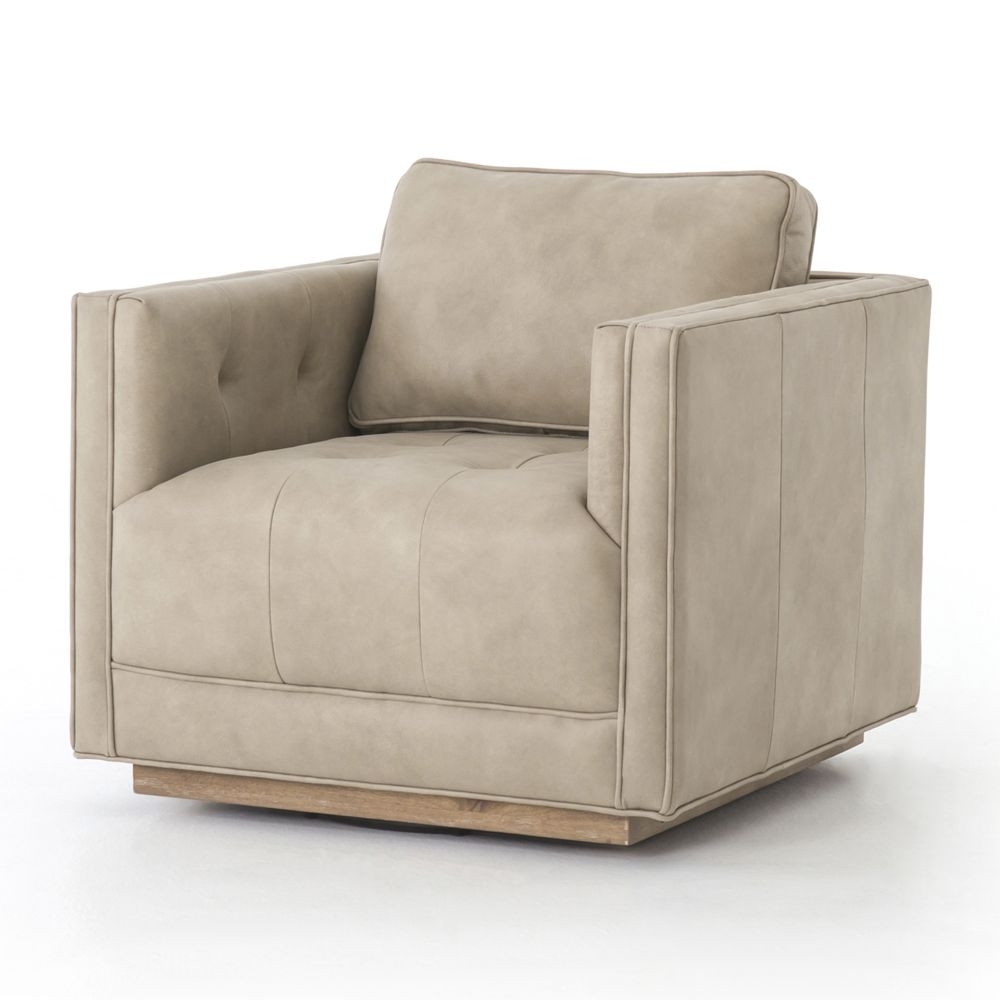 Kiera Natural Leather Swivel Chair - Image 0