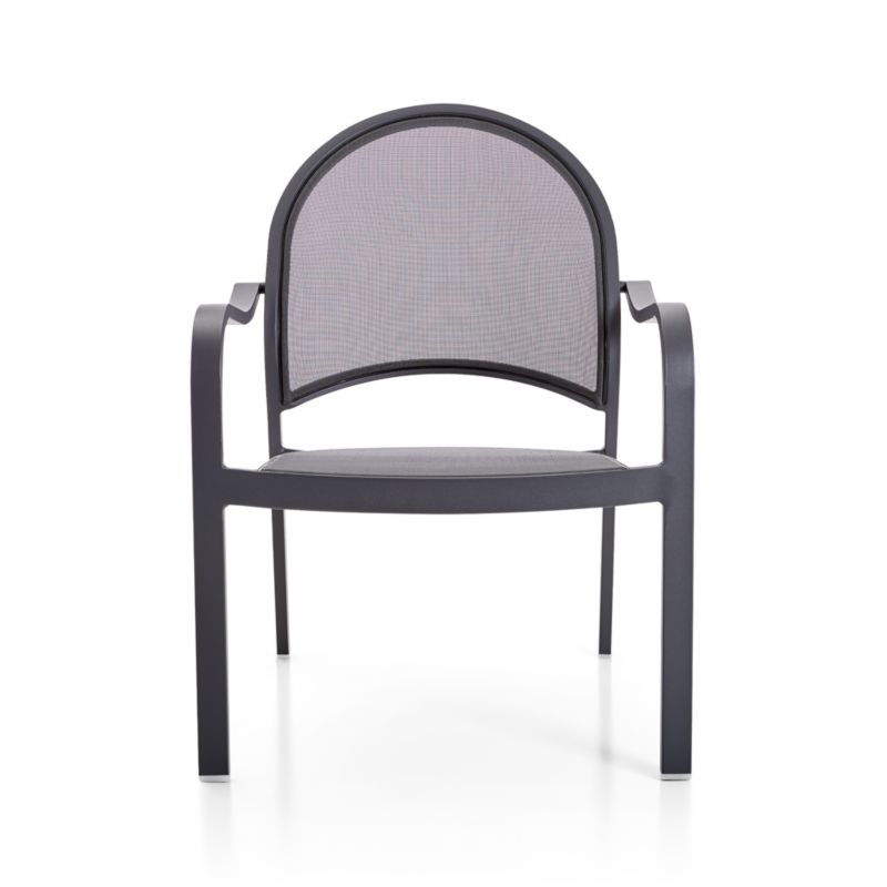 Lanai Charcoal Mesh Outdoor Lounge Chair - Image 2