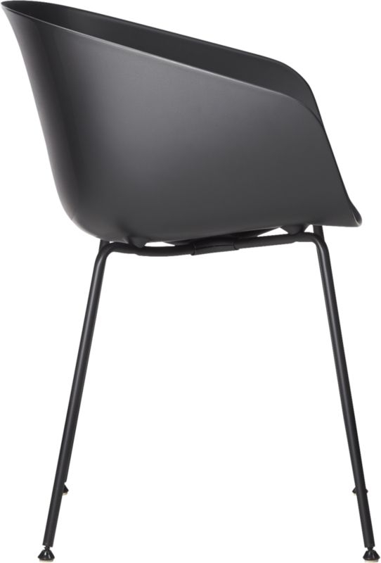 Poppy Black Plastic Chair - Image 4