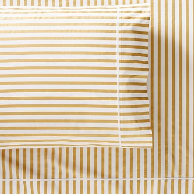 The Emily &amp; Meritt Skinny Stripe Sheet Set, Queen, Gold - Image 0