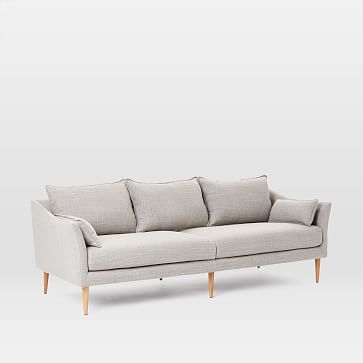Antwerp 89" Sofa, Poly, Chenille Tweed, Frost Gray, Almond - Image 5