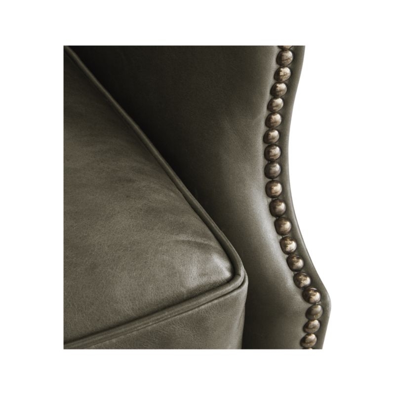 Brielle Nailhead Leather Wingback Chair - Image 5
