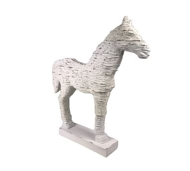 Horse Garden Object, White, 19" x 4" x 20" - Image 2