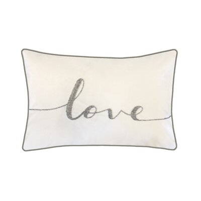 Kenosha Beaded "Love" Decorative Lumbar Pillow - Image 0