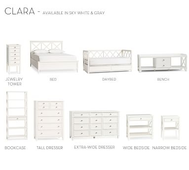 Clara 6-Drawer Tall Dresser, Sky White - Image 3