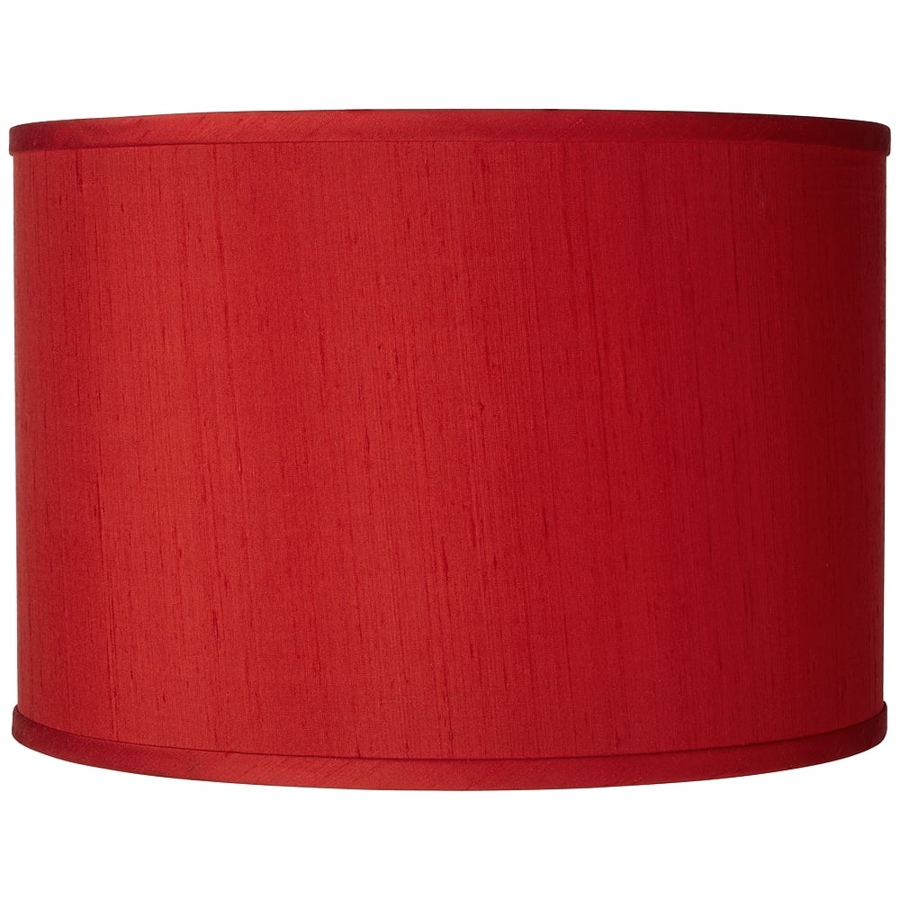 Possini Euro Design Red Faux Silk Dupioni Shade 12x12x8.5 (Spider) - Image 0