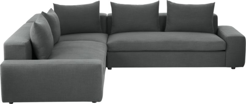 Arlo 3-Piece Iron Grey Wide Arm Sectional Sofa - Image 2