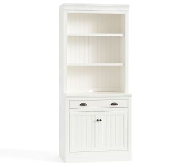 Aubrey 36'' Shelf with Cabinet, Dutch White - Image 1