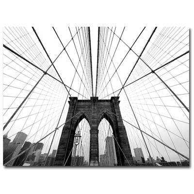 'NYC Brooklyn Bridge' Photo Graphic Print on Canvas - Image 0