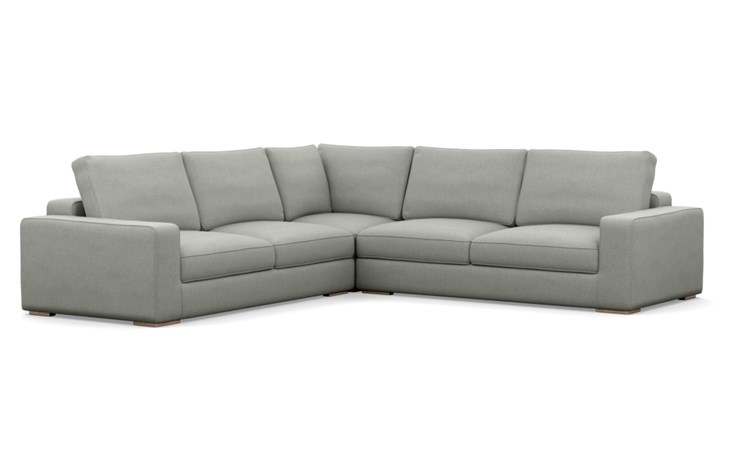 Ainsley Corner Sectional with Ecru Fabric and Natural Oak legs - Image 1
