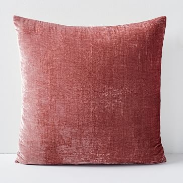 Lush Velvet Pillow Cover, Pink Grapefruit, 20" - Image 0