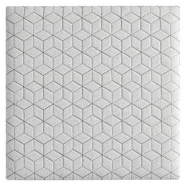 Quilted Geo Pinboard, Gray, 18X18" - Image 0