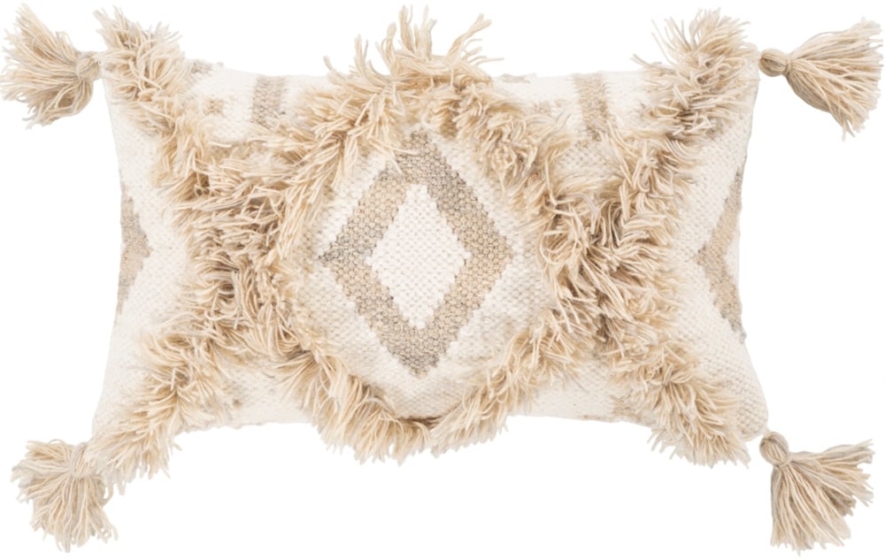 Hailee Lumbar Pillow, 18' x 10", Khaki - Image 0