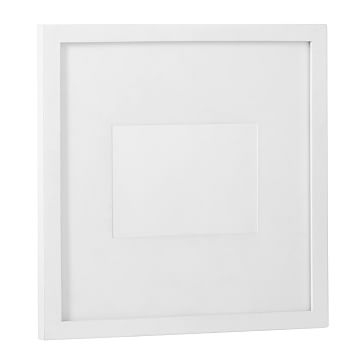 Gallery Frame, 5"x 7" (12" x 12" without mat), White Lacquer - Image 0