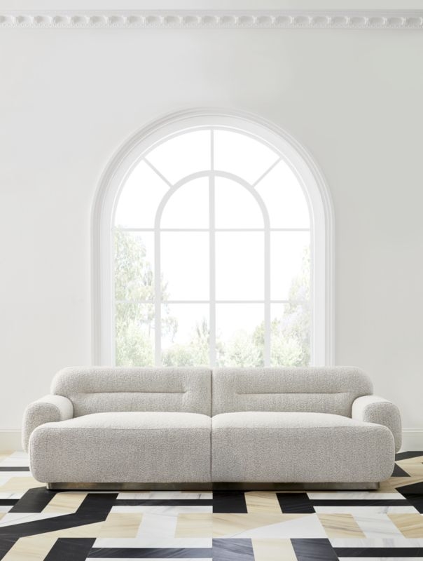 Logan Grey Boucle Sofa - Image 3