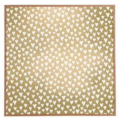 Little Hearts On Gold Framed Graphic Art - Image 0