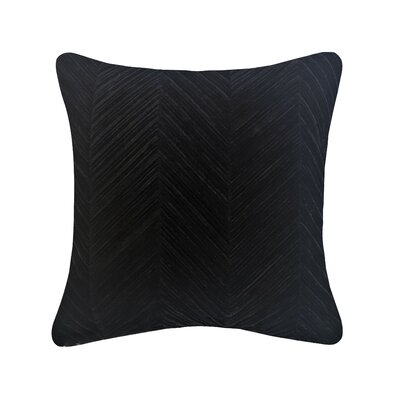 Salter Chevron Decorative Velvet Throw Pillow - Image 0